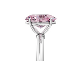 White gold Fancy Pink Oval  Cut Solitaire Engagement Ring with Thin Band and Four-Prong Setting_8