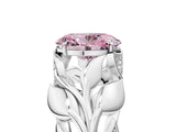 White gold Fancy Pink Oval Cut Solitaire Leaf-Inspired Engagement Ring with Prong Setting_5