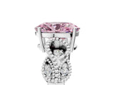 White gold Fancy Pink Oval Cut Solitaire Milgrain Leaf Band with Prong Setting_17