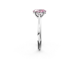 White gold Fancy Pink Oval  Cut Solitaire Ring with Cathedral Band and Four-Prong Setting_57