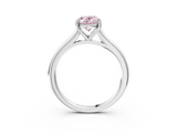 White gold Fancy Pink Oval  Cut Solitaire Ring with Cathedral Band and Four-Prong Setting_58