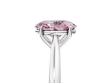 White gold Fancy Pink Oval  Cut Solitaire Ring with Cathedral Band and Four-Prong Setting_60