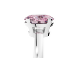 White gold Fancy Pink Oval  Cut Solitaire Ring with Four-Prong Setting and Classic Band_64