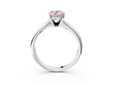 White gold Fancy Pink Oval  Cut Solitaire Ring with Four-Prong Setting on a Classic Band_61