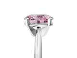 White gold Fancy Pink Oval  Cut Solitaire Ring with Four-Prong Setting on a Classic Band_63