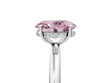 White gold Fancy Pink Oval  Cut Solitaire Ring with Thin Band and Four-Prong Setting_21