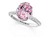 White gold Fancy Pink Oval Cut Solitaire Split Shank Pave Diamond Engagement Ring with Four-Prong Setting_49