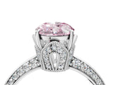 White gold Fancy Pink Oval Cut Solitaire Split Shank Pave Diamond Engagement Ring with Four-Prong Setting_52