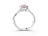 White gold Fancy Pink Oval Cut Solitaire Tension Set Diamond Ring with Split Shank Band_38