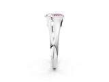 White gold Fancy Pink Oval Cut Solitaire Tension Set Diamond Ring with Split Shank Band_49