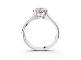 White gold Fancy Pink Oval Cut Solitaire Tension Set Diamond Ring with Split Shank Band_50