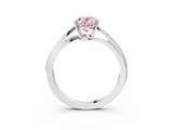 White gold Fancy Pink Oval  Cut Solitaire Twist Band Ring with Four-Prong Setting_23