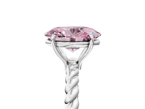 White gold Fancy Pink Oval Cut Solitaire Twisted Band 4-Prong Ring_38