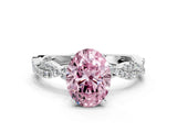 White gold Fancy Pink Oval Cut Solitaire Twisted Pave Band with Four-Prong Setting_15