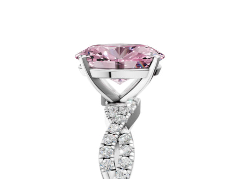 White gold Fancy Pink Oval Cut Solitaire Twisted Pave Band with Four-Prong Setting_20