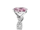 White gold Fancy Pink Oval Cut Solitaire Twisted Pave Band with Four-Prong Setting_20