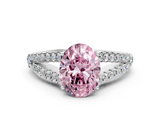 White gold Fancy Pink Oval  Cut Split Shank Pave Diamond Engagement Ring with Four-Prong Setting_41
