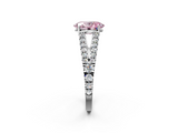 White gold Fancy Pink Oval  Cut Split Shank Pave Diamond Engagement Ring with Four-Prong Setting_43