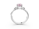 White gold Fancy Pink Oval  Cut Three-Stone Channel Set Ring with Bar Prongs_62