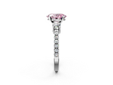 White gold Fancy Pink Oval  Cut Three-Stone Diamond Pavé Band with Prong Setting_19