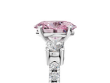White gold Fancy Pink Oval  Cut Three-Stone Diamond Pavé Band with Prong Setting_22