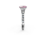 White gold Fancy Pink Oval  Cut Three-Stone Diamond Pave Band with Prong Setting_38