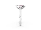 White gold Fancy Pink Oval  Diamond Cluster Halo Solitaire with Four-Prong Setting_90