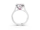 White gold Fancy Pink Oval  Diamond Cluster Halo Solitaire with Four-Prong Setting_92