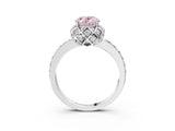 White gold Fancy Pink Oval  Diamond Solitaire Ring with Shared Prong Pavé Band_28