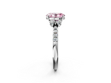 White gold Fancy Pink Oval  Diamond Three-Stone Pave Band with Four-Prong Setting_22