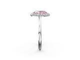 White gold Fancy Pink Oval  Halo Diamond Engagement Ring with Solitaire Band and Four-Prong Setting_22