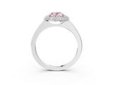 White gold Fancy Pink Oval  Halo Diamond Engagement Ring with Solitaire Band and Four-Prong Setting_23