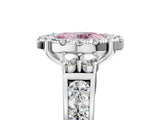 White gold Fancy Pink Oval  Halo Diamond Engagement Ring with Split Shank and Four-Prong Setting_72