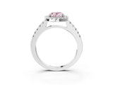 White gold Fancy Pink Oval  Halo Diamond Pavé Solitaire Ring_36