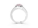 White gold Fancy Pink Oval  Halo Diamond Pavé Solitaire Ring_48