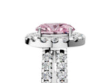 White gold Fancy Pink Oval  Halo Diamond Split Shank Engagement Ring with Prong Setting_50