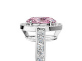 White gold Fancy Pink Oval  Halo Pavé Diamond Engagement Ring with Bezel Setting_54