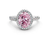 White gold Fancy Pink Oval  Halo Pavé Diamond Engagement Ring with Four-Prong Setting_26
