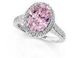 White gold Fancy Pink Oval  Halo Pavé Diamond Engagement Ring with Four-Prong Setting_27