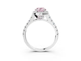 White gold Fancy Pink Oval  Halo Pavé Diamond Engagement Ring with Four-Prong Setting_28