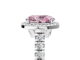 White gold Fancy Pink Oval  Halo Pavé Diamond Engagement Ring with Four-Prong Setting_31