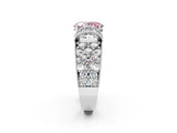 White gold Fancy Pink Oval  Halo Pave Diamond Engagement Ring with Milgrain Detailing_51