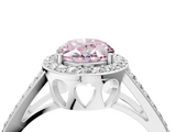 White gold Fancy Pink Oval  Halo Split Shank Diamond Ring with Four-Prong Setting_36