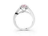 White gold Fancy Pink Oval  Halo Split Shank Pave Diamond Ring with Four-Prong Setting_52