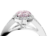 White gold Fancy Pink Oval  Halo Split Shank Pave Diamond Ring with Four-Prong Setting_53