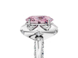 White gold Fancy Pink Oval  Halo Split Shank Pave Diamond Ring with Petal Prong Setting_49