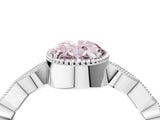 White gold Fancy Pink Oval  Milgrain Marquise Diamond Twist Band Ring_66