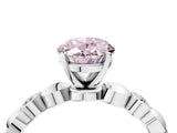 White gold Fancy Pink Oval  Solitaire Bezel-Set Diamond Ring with Beaded Band and Four-Prong Setting_36