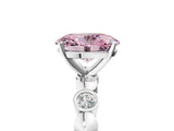 White gold Fancy Pink Oval  Solitaire Bezel-Set Diamond Ring with Beaded Band and Four-Prong Setting_37