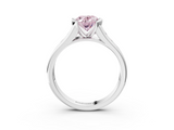 White gold Fancy Pink Oval  Solitaire Bezel-Set Diamond Ring with Channel-Set Band_40